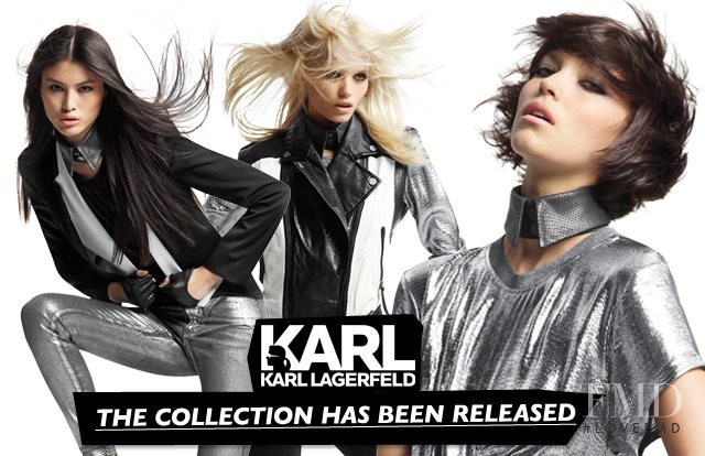 Abbey Lee Kershaw featured in  the KARL by Karl Lagerfeld advertisement for Spring/Summer 2012
