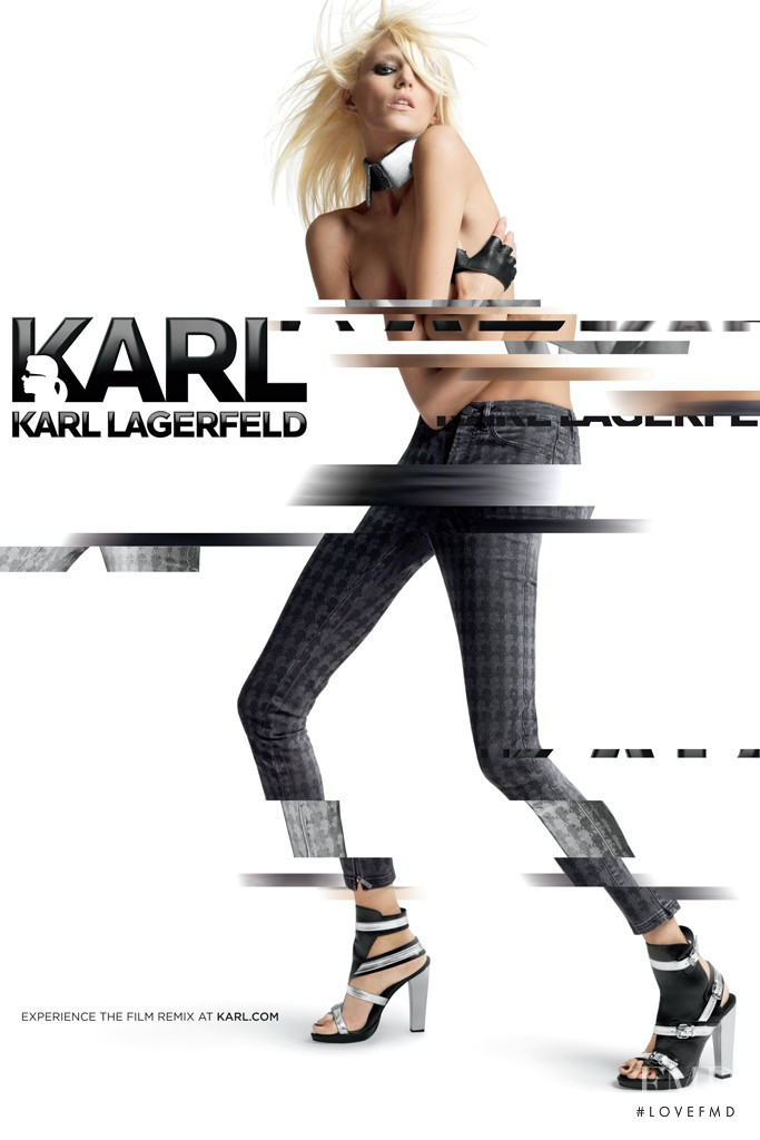 Anja Rubik featured in  the KARL by Karl Lagerfeld advertisement for Spring/Summer 2012