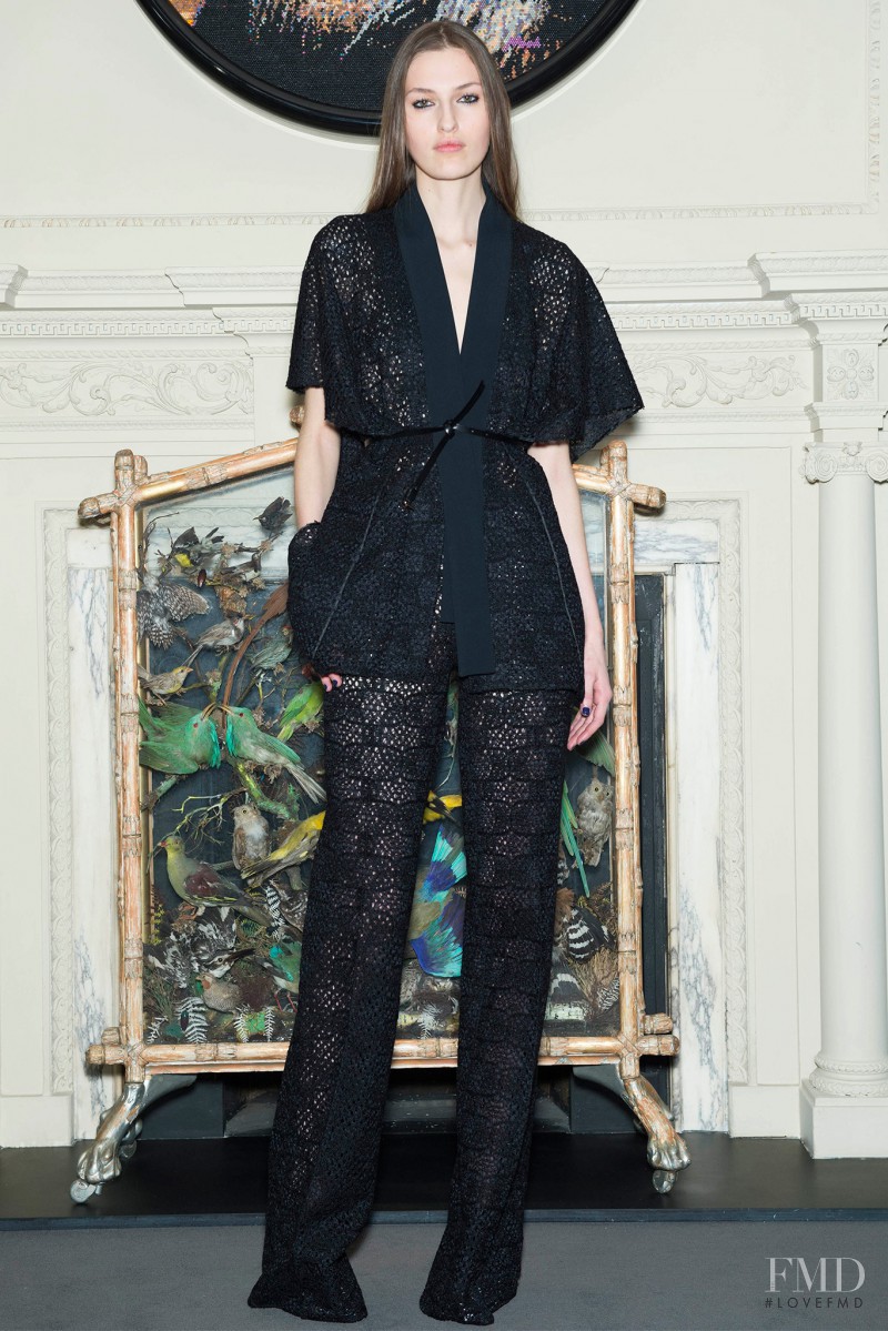 Zoe Huxford featured in  the Roland Mouret fashion show for Pre-Fall 2015