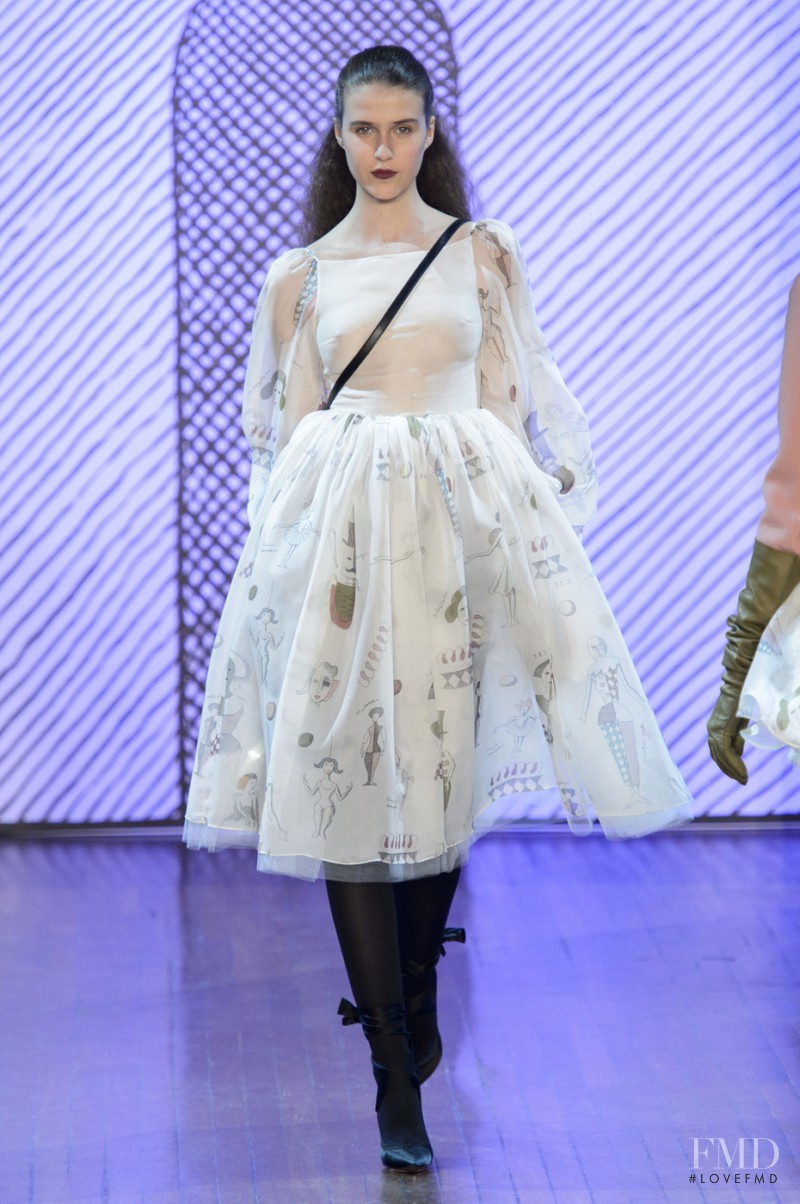 Anita Zet featured in  the Olympia Le-Tan fashion show for Autumn/Winter 2015