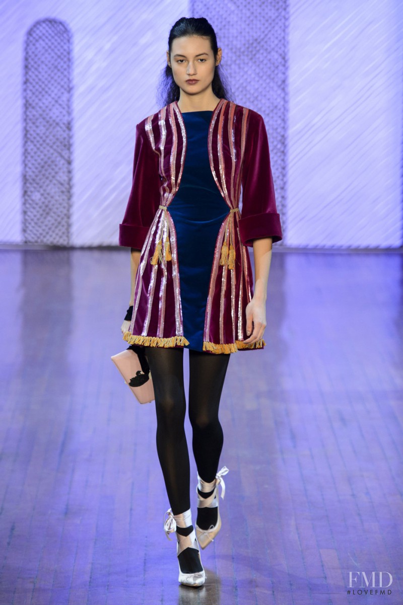 Bruna Ludtke featured in  the Olympia Le-Tan fashion show for Autumn/Winter 2015