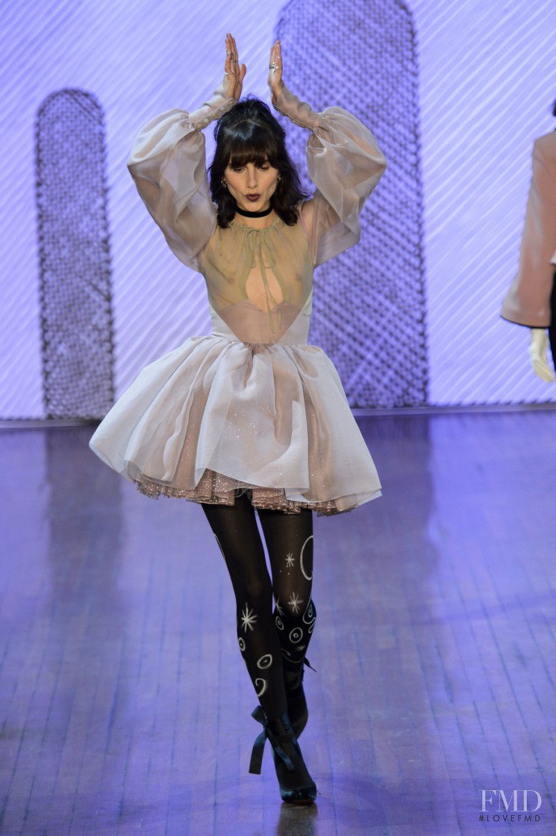 Langley Fox Hemingway featured in  the Olympia Le-Tan fashion show for Autumn/Winter 2015