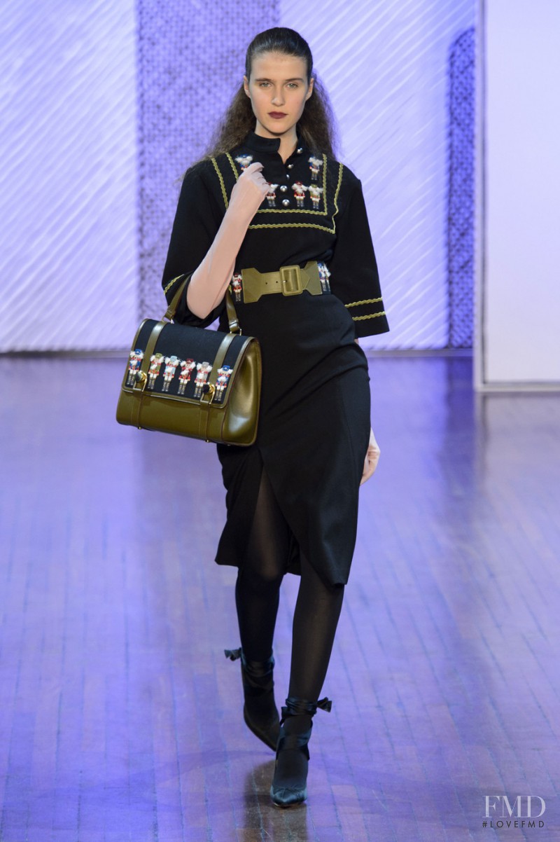 Anita Zet featured in  the Olympia Le-Tan fashion show for Autumn/Winter 2015