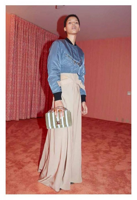 Lineisy Montero featured in  the Louis Vuitton lookbook for Resort 2016