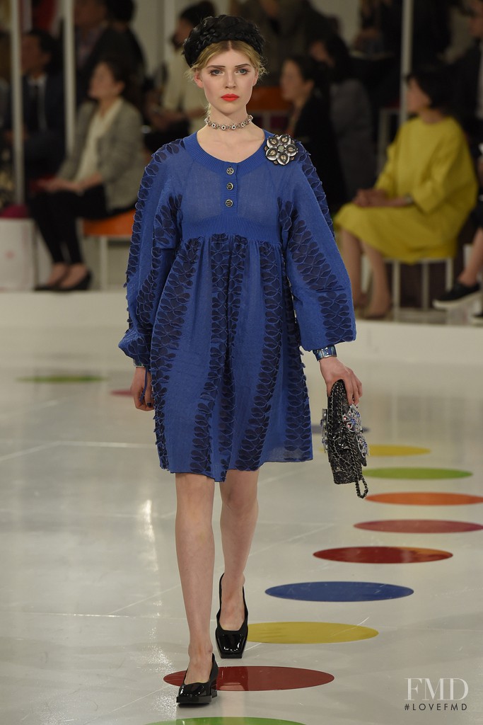 Ola Rudnicka featured in  the Chanel fashion show for Resort 2016