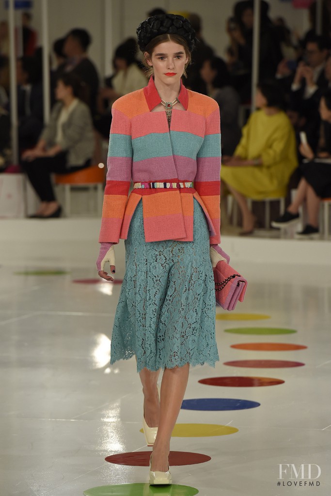 Inga Dezhina featured in  the Chanel fashion show for Resort 2016
