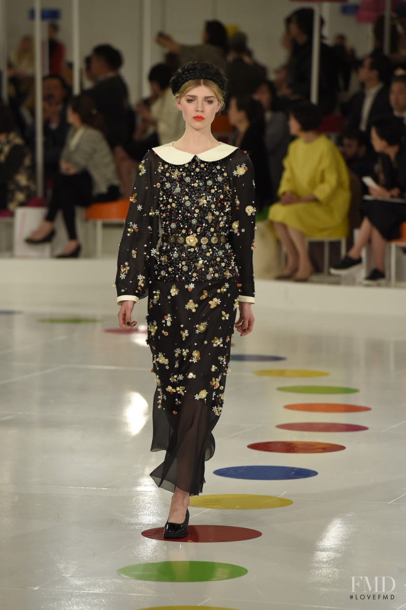 Ola Rudnicka featured in  the Chanel fashion show for Resort 2016