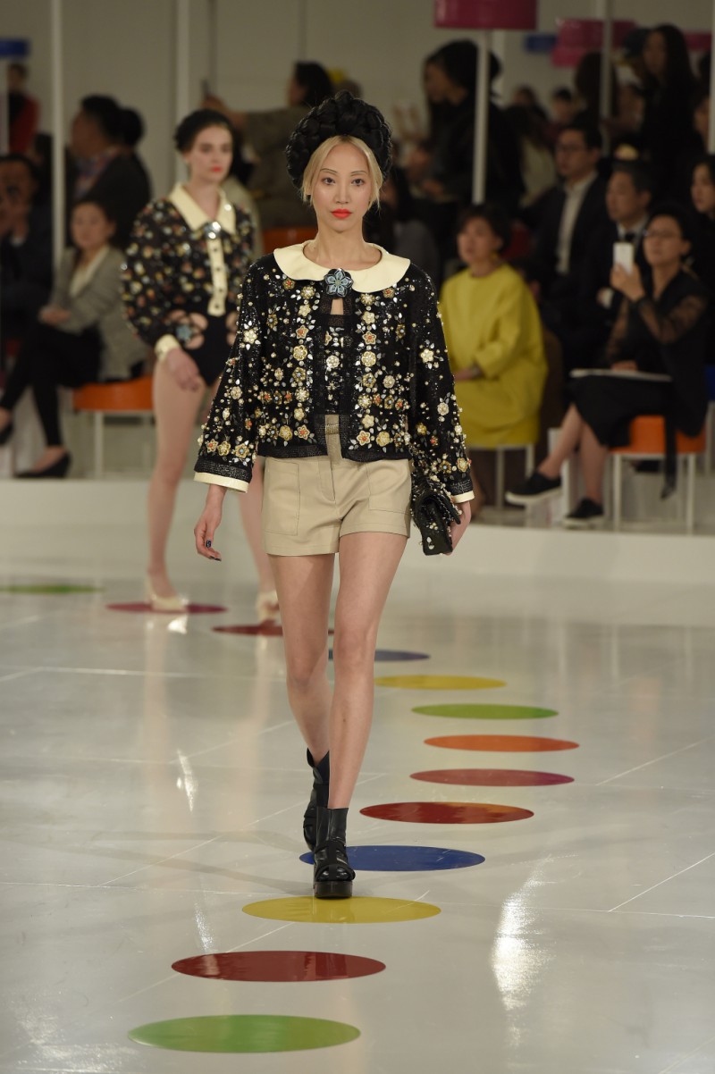Soo Joo Park featured in  the Chanel fashion show for Resort 2016