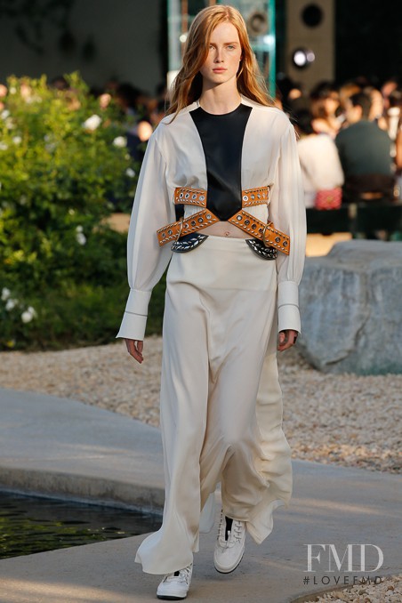 Rianne Van Rompaey featured in  the Louis Vuitton fashion show for Resort 2016