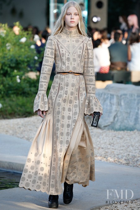 Amalie Schmidt featured in  the Louis Vuitton fashion show for Resort 2016