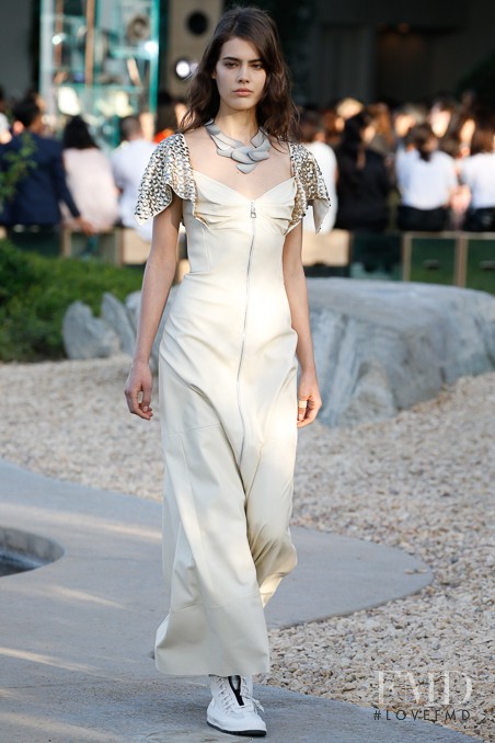 Taja Feistner featured in  the Louis Vuitton fashion show for Resort 2016
