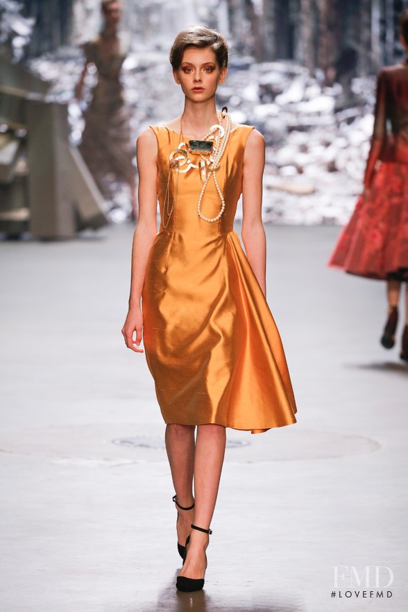 Lauren de Graaf featured in  the Edwin Oudshoorn fashion show for Autumn/Winter 2015