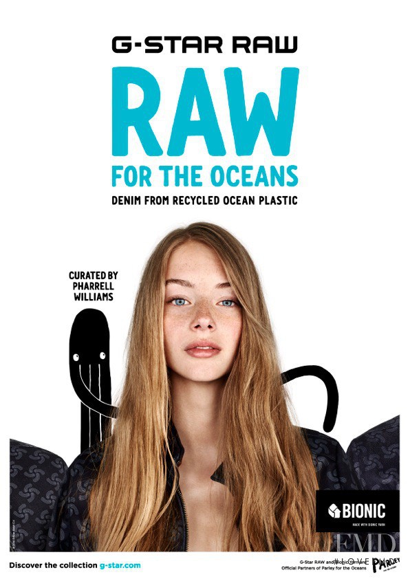 Lauren de Graaf featured in  the G-Star For The Oceans advertisement for Spring/Summer 2015