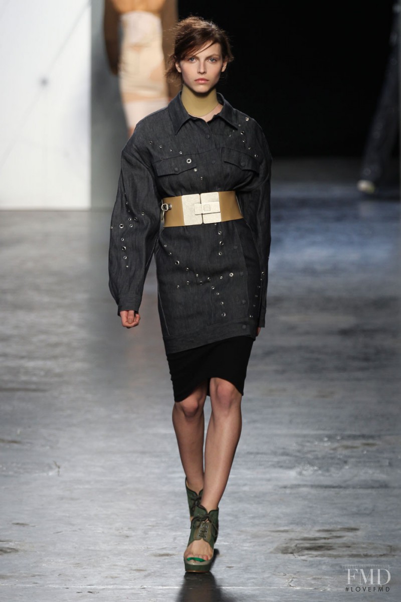 Karlina Caune featured in  the Acne Studios fashion show for Autumn/Winter 2012