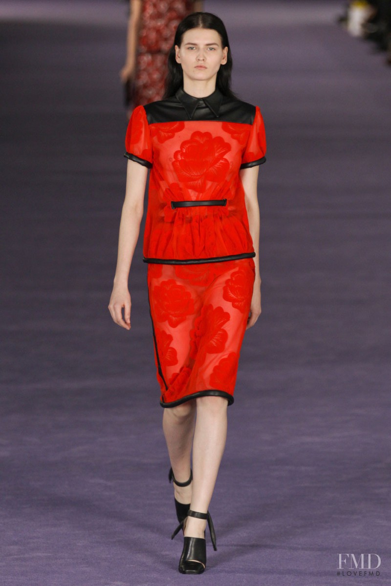 Katlin Aas featured in  the Christopher Kane fashion show for Autumn/Winter 2012