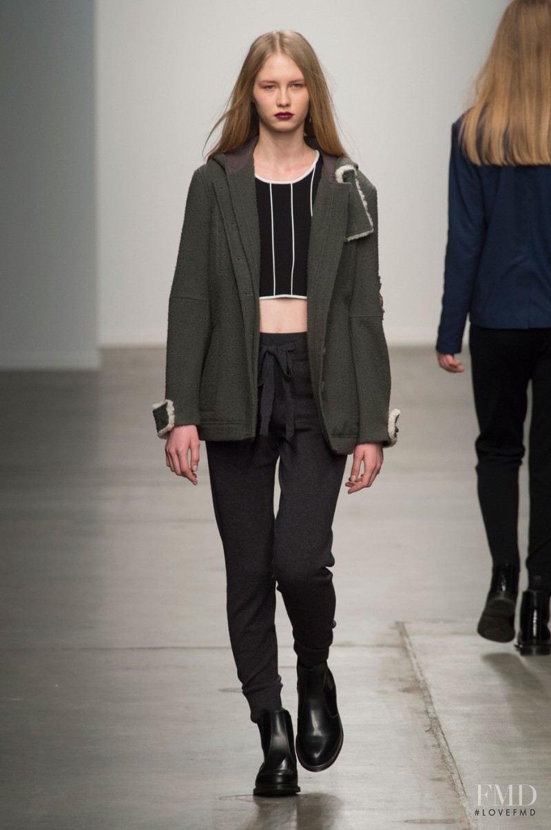 Alexandra Titarenko featured in  the Timo Weiland fashion show for Autumn/Winter 2015