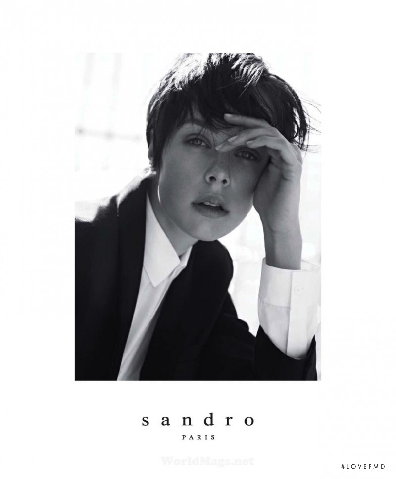 Edie Campbell featured in  the Sandro advertisement for Autumn/Winter 2013