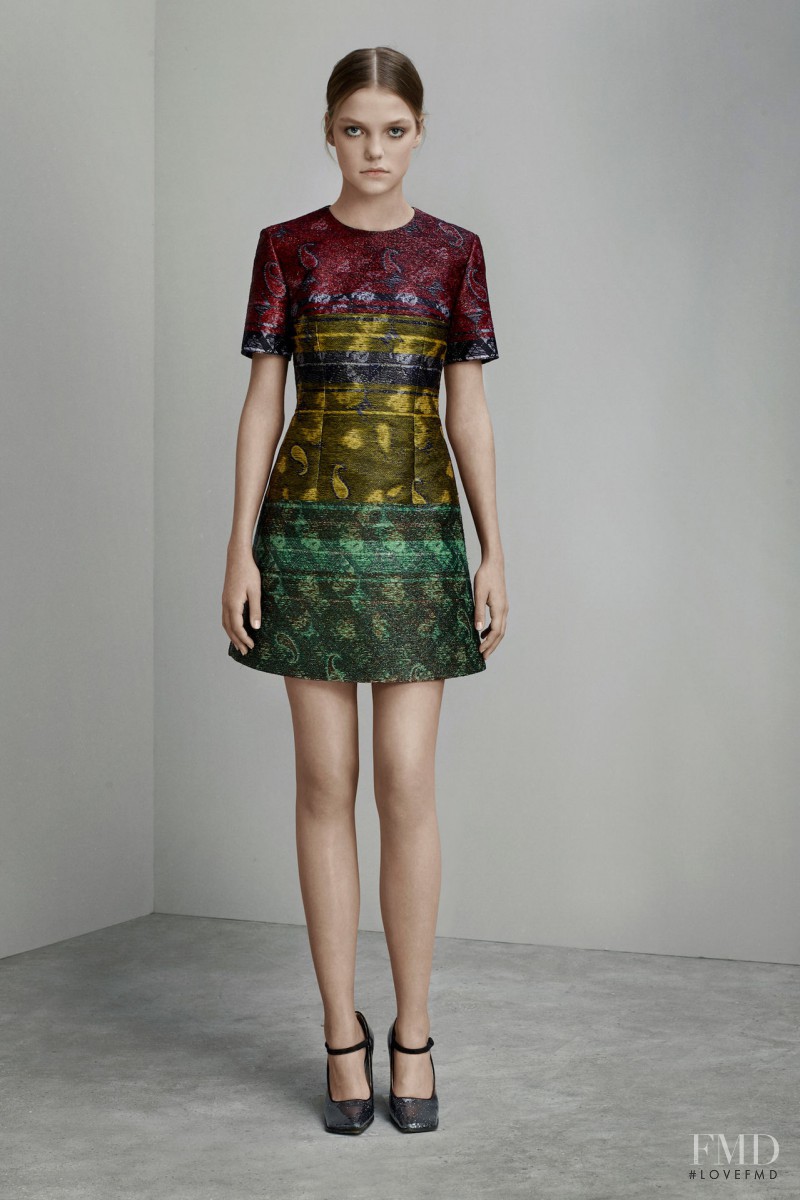 Roos Abels featured in  the Mary Katrantzou lookbook for Pre-Fall 2015