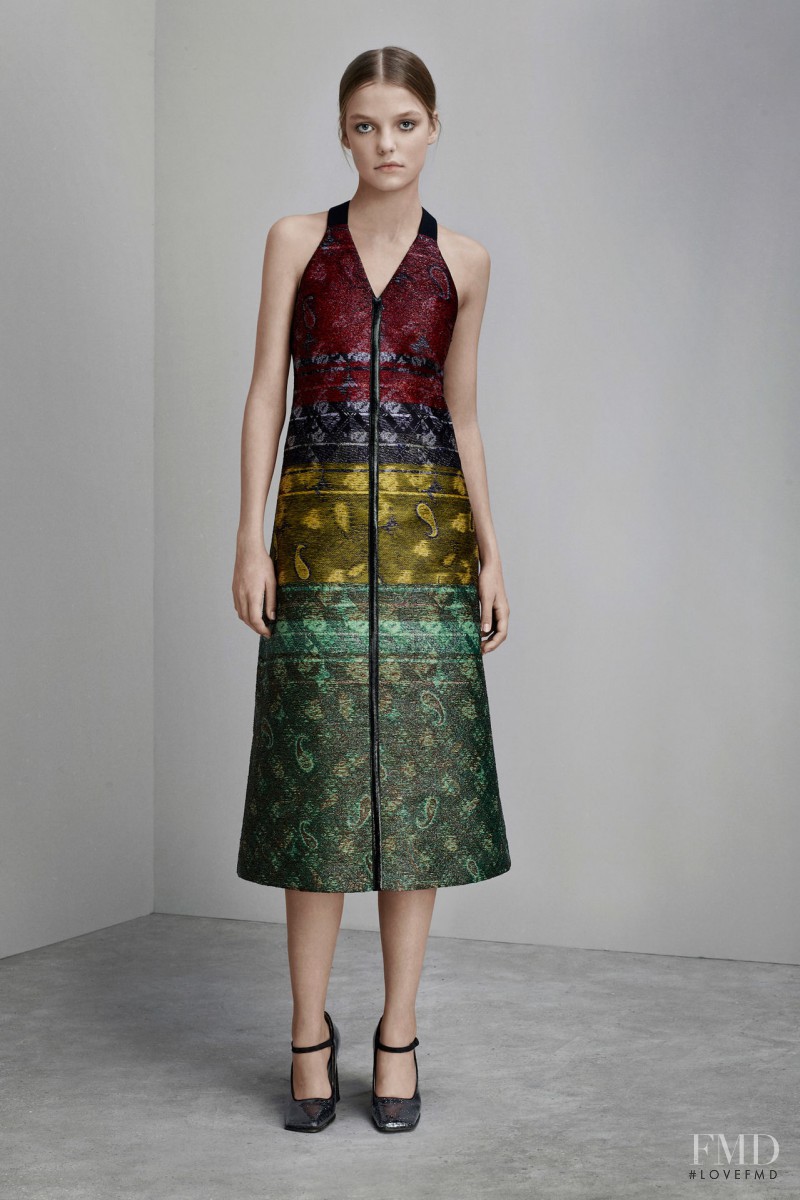 Roos Abels featured in  the Mary Katrantzou lookbook for Pre-Fall 2015