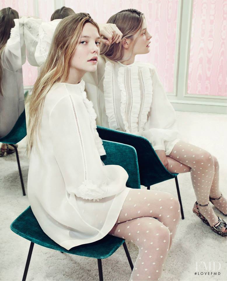 Roos Abels featured in  the Giamba advertisement for Spring/Summer 2015