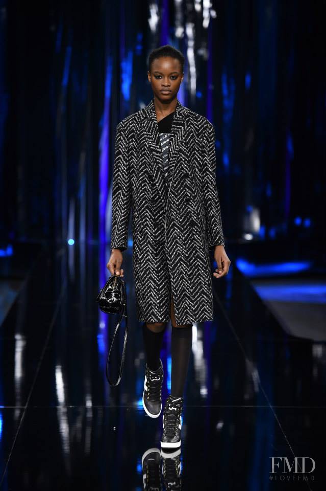 Mayowa Nicholas featured in  the Hogan fashion show for Autumn/Winter 2015