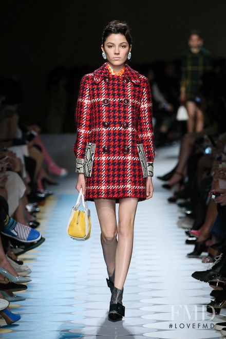 Lary Müller featured in  the Miu Miu fashion show for Autumn/Winter 2015