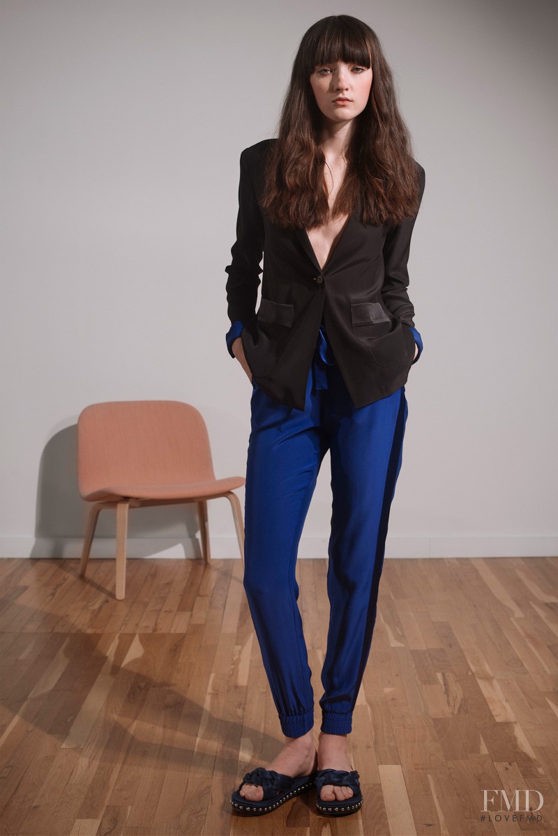 Angela Longton featured in  the Timo Weiland lookbook for Pre-Fall 2015