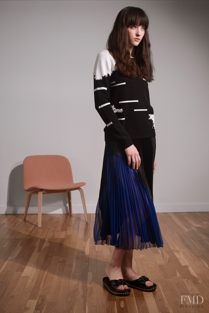 Angela Longton featured in  the Timo Weiland lookbook for Pre-Fall 2015