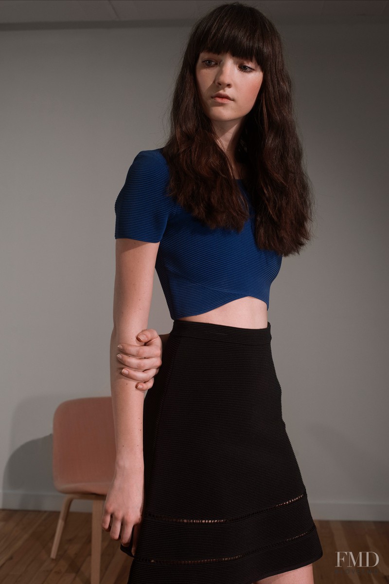 Angela Longton featured in  the Timo Weiland lookbook for Pre-Fall 2015