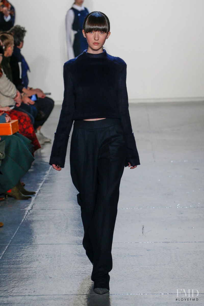 Angela Longton featured in  the Misha Nonoo fashion show for Autumn/Winter 2015