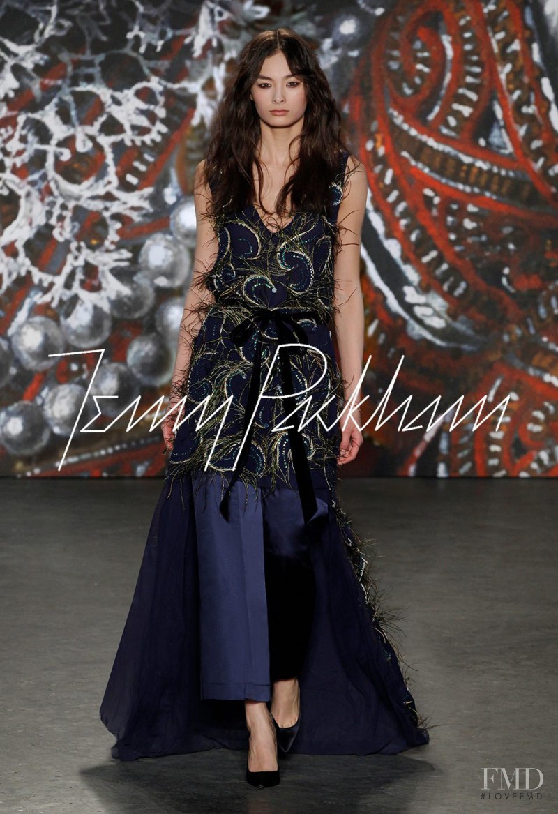 Alina Tsoy featured in  the Jenny Packham fashion show for Autumn/Winter 2015