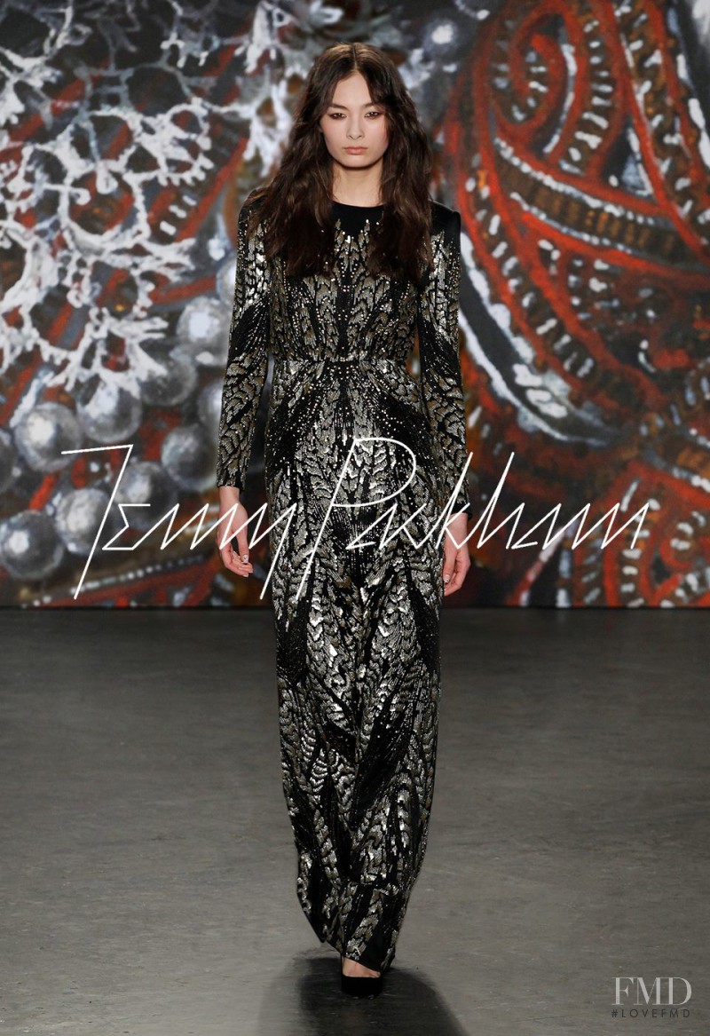 Alina Tsoy featured in  the Jenny Packham fashion show for Autumn/Winter 2015