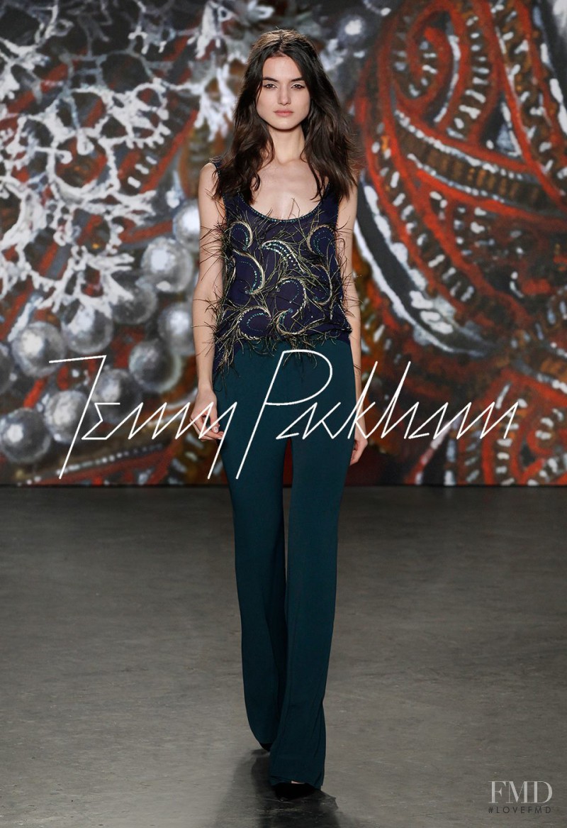 Blanca Padilla featured in  the Jenny Packham fashion show for Autumn/Winter 2015