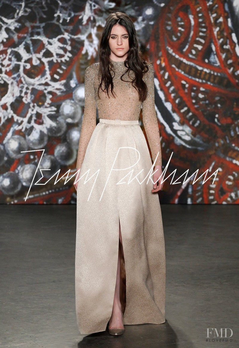 Serena Archetti featured in  the Jenny Packham fashion show for Autumn/Winter 2015