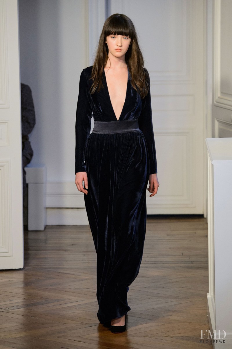 Angela Longton featured in  the Martin Grant fashion show for Autumn/Winter 2015