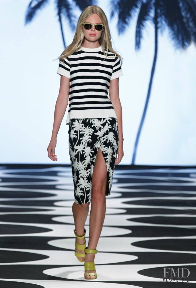 Oxana Moiseeva featured in  the Nicole Miller fashion show for Spring/Summer 2015