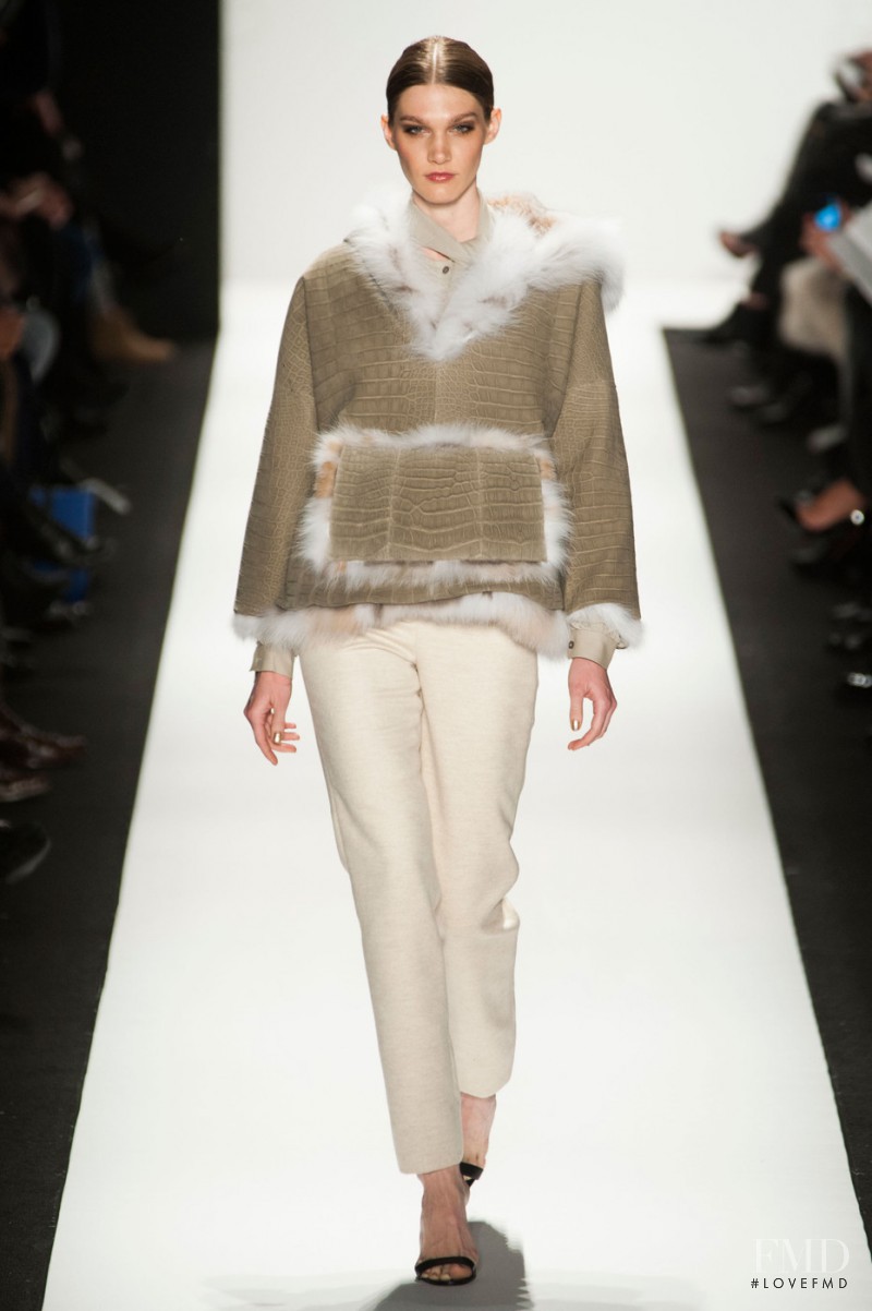 Irina Nikolaeva featured in  the Dennis Basso fashion show for Autumn/Winter 2015