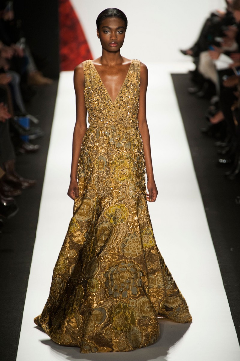 Kayla Clarke featured in  the Dennis Basso fashion show for Autumn/Winter 2015