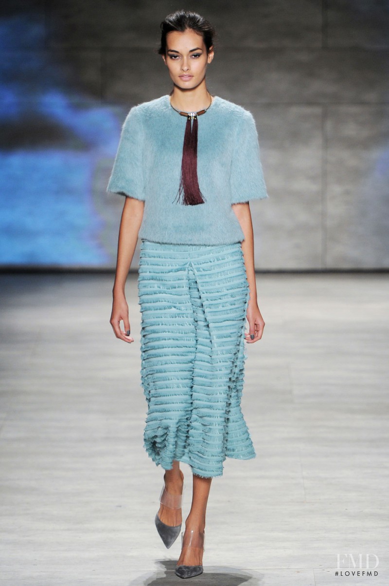 Gizele Oliveira featured in  the Lela Rose fashion show for Autumn/Winter 2015