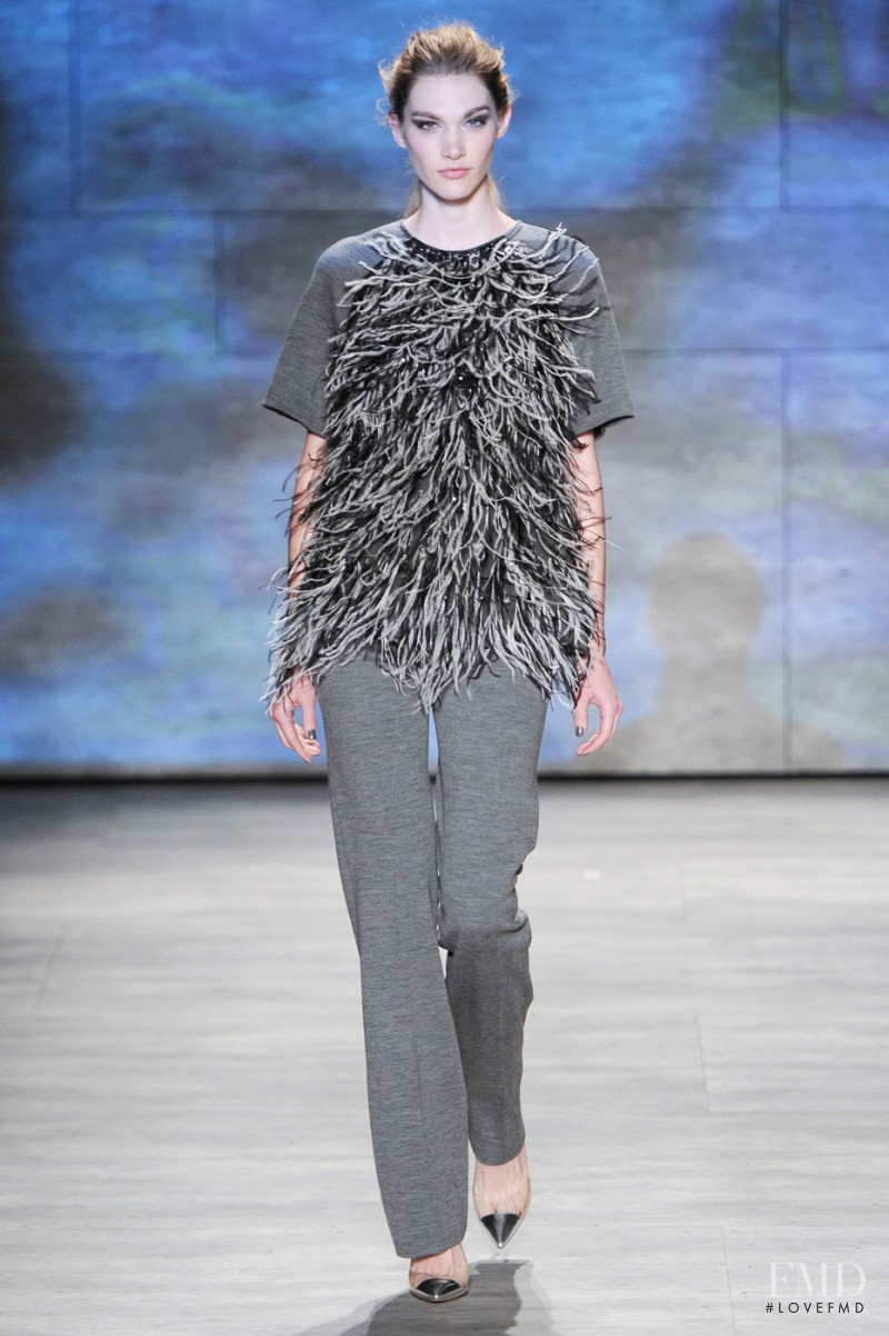 Irina Nikolaeva featured in  the Lela Rose fashion show for Autumn/Winter 2015