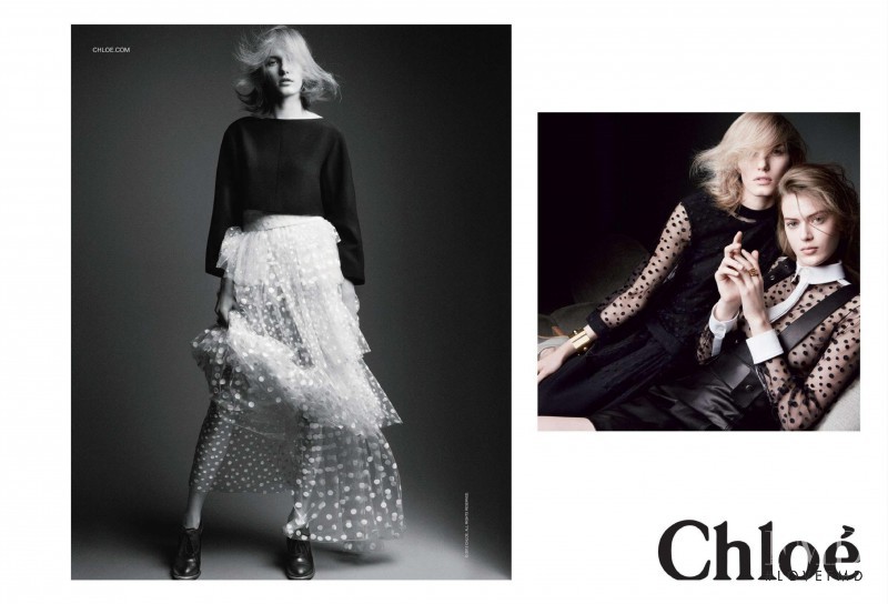 Marique Schimmel featured in  the Chloe advertisement for Autumn/Winter 2013