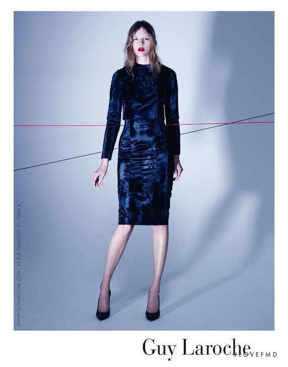 Sara Blomqvist featured in  the Guy Laroche advertisement for Autumn/Winter 2013