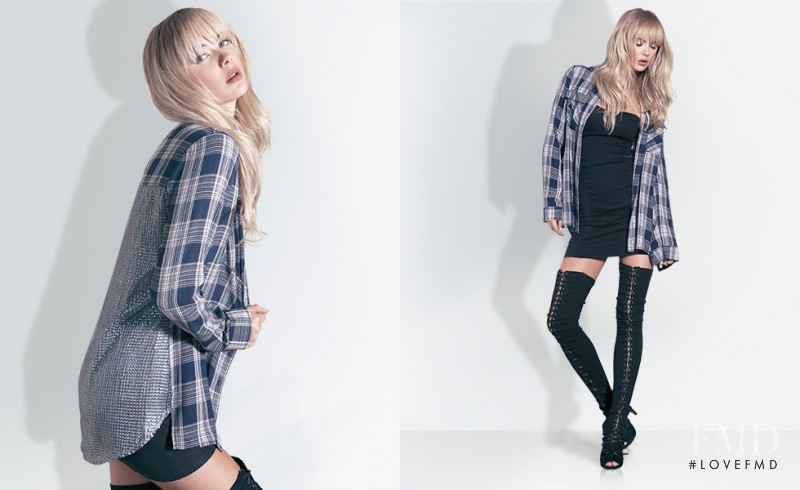 Megan May Williams featured in  the Guess lookbook for Autumn/Winter 2014