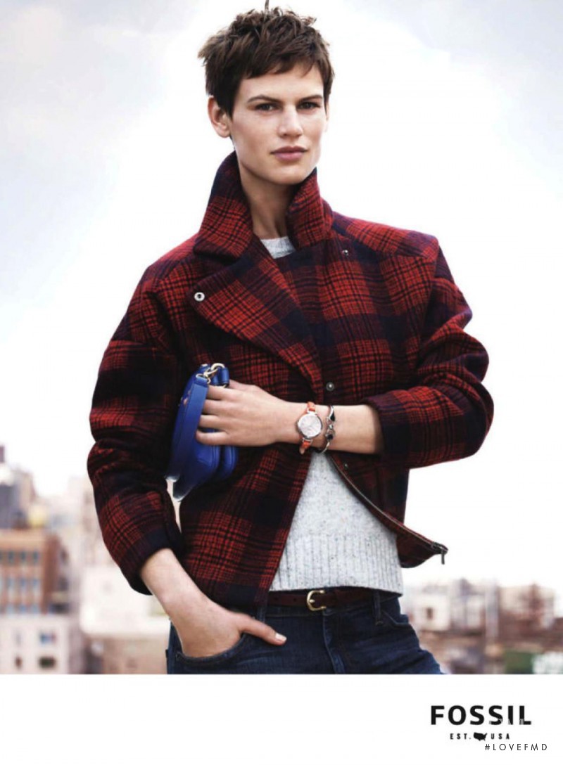 Saskia de Brauw featured in  the Fossil advertisement for Autumn/Winter 2013