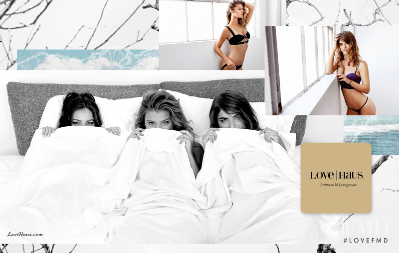 Nina Agdal featured in  the Love Haus advertisement for Holiday 2015