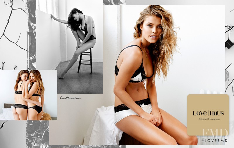 Nina Agdal featured in  the Love Haus advertisement for Holiday 2015