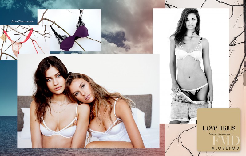 Robin Holzken featured in  the Love Haus advertisement for Holiday 2015