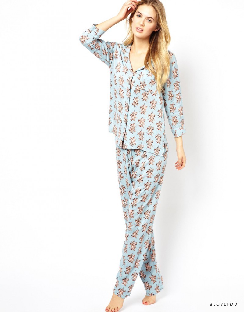 Megan May Williams featured in  the ASOS nightwear catalogue for Spring/Summer 2014