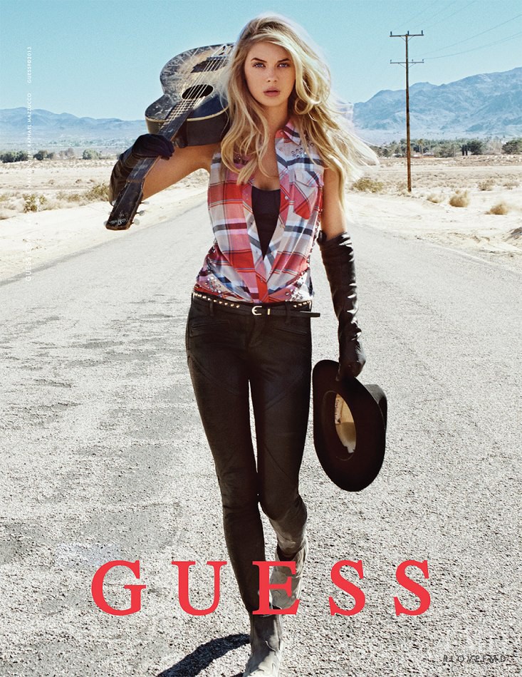 Megan May Williams featured in  the Guess advertisement for Fall 2013