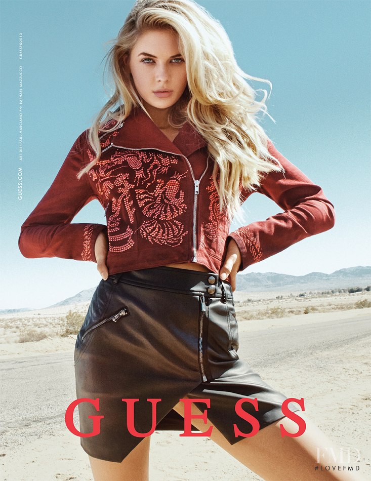 Megan May Williams featured in  the Guess advertisement for Fall 2013